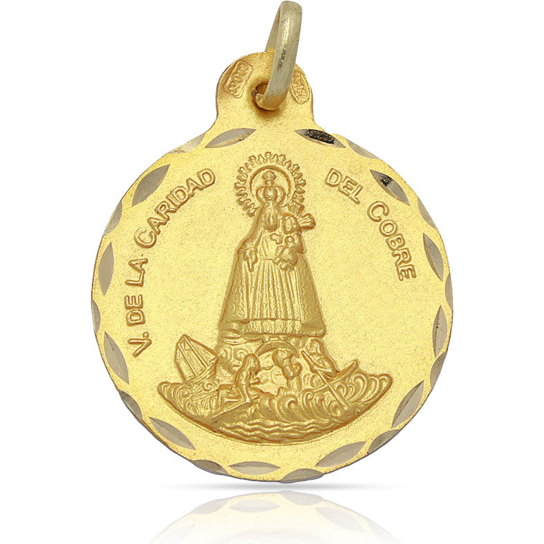 MEDALLA ORO 18KL CARIDAD DEL COBRE - 21MM - Peso: 2.90 gr 