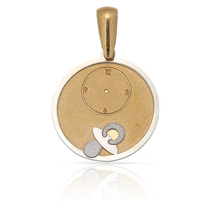 MEDALLA ORO 18KL CHUPETE Y RELOJ - 15MM - Peso: 1.10 gr 