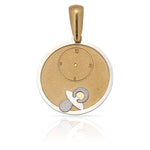 MEDALLA ORO 18KL CHUPETE Y RELOJ - 15MM - Peso: 1.15 gr 