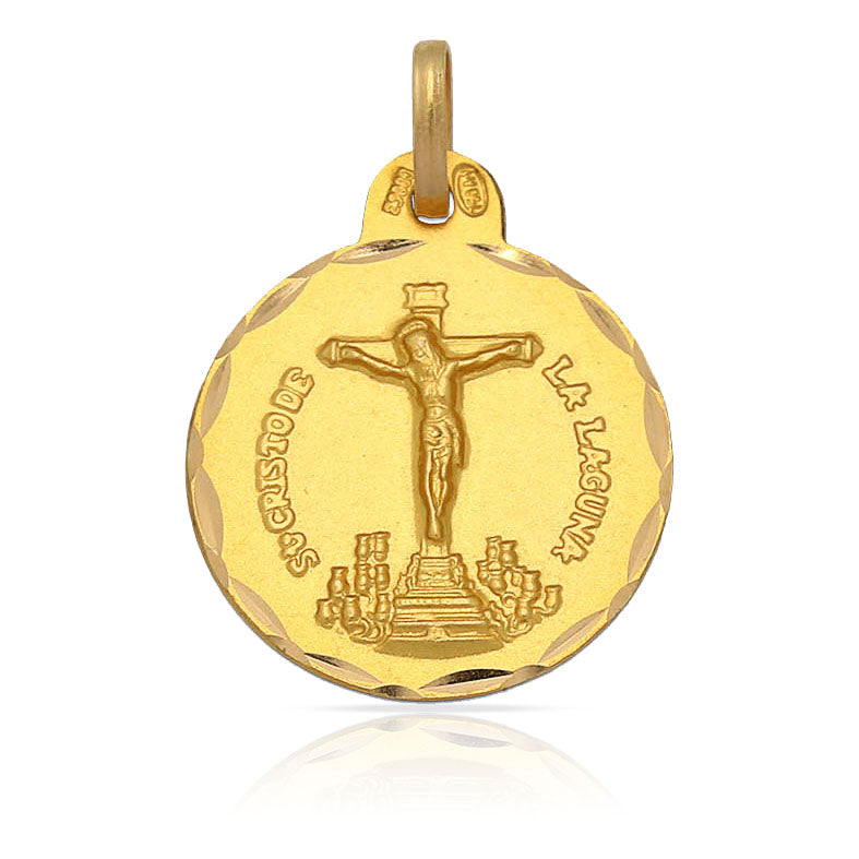 MEDALLA ORO 18KL CRISTO DE LA LAGUNA - 17MM - Peso: 2.20 gr 