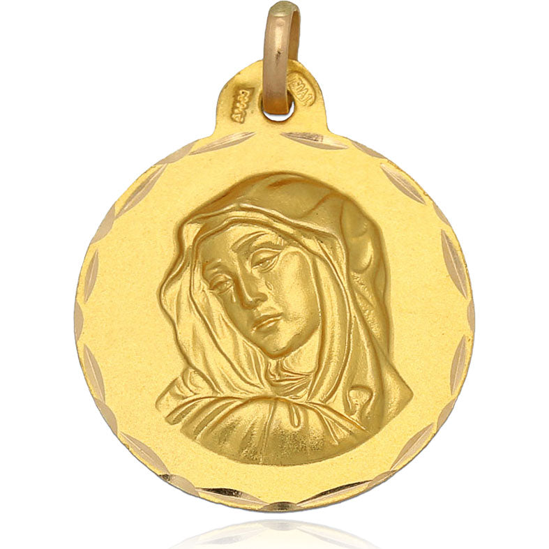 MEDALLA ORO 18KL DOLOROSA - 21MM - Peso: 3.00 gr 
