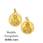 MEDALLA ORO 18KL ESCAPULARIO - 13MM - Peso: 1.15 gr 