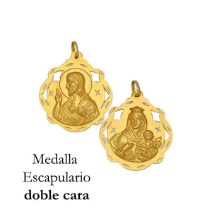 MEDALLA ORO 18KL ESCAPULARIO - 16x20MM - Peso: 1.90 gr 