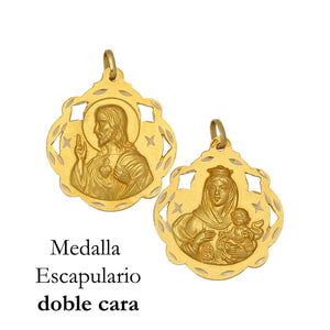 MEDALLA ORO 18KL ESCAPULARIO - 20x23MM - Peso: 2.15 gr 