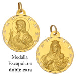 MEDALLA ORO 18KL ESCAPULARIO - 26MM - Peso: 3.60 gr 