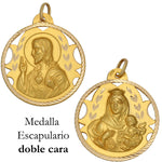 MEDALLA ORO 18KL ESCAPULARIO - 30MM - Peso: 5.20 gr 