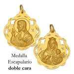 MEDALLA ORO 18KL ESCAPULARIO - 30X34MM - Peso: 4.65 gr 