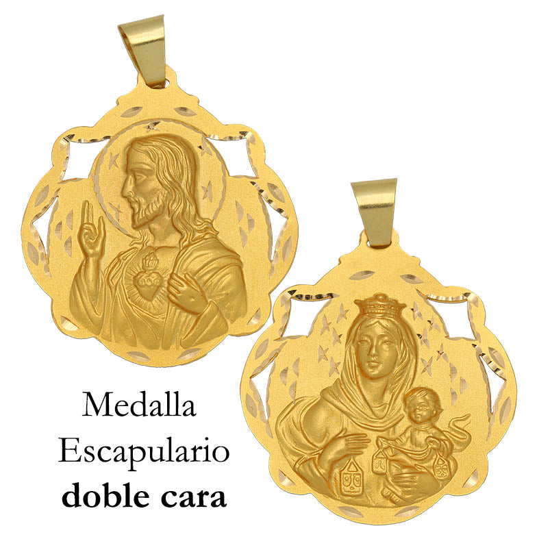 MEDALLA ORO 18KL ESCAPULARIO DE 40X45 MM - Peso: 9.95 gr 