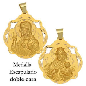 MEDALLA ORO 18KL ESCAPULARIO DE 40X45 MM - Peso: 9.95 gr 