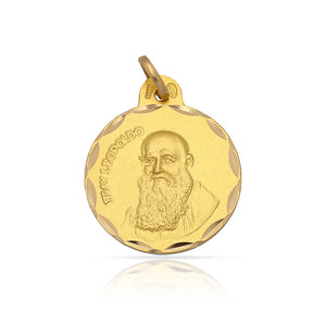 MEDALLA ORO 18KL FRAY LEOPOLDO DE 15MM - Peso: 1.65 gr 