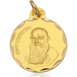 MEDALLA ORO 18KL FRAY LEOPOLDO DE 21MM - Peso: 3.10 gr 