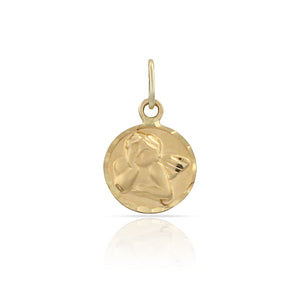 MEDALLA ORO 18KL LENTEJA ANGEL - 8MM