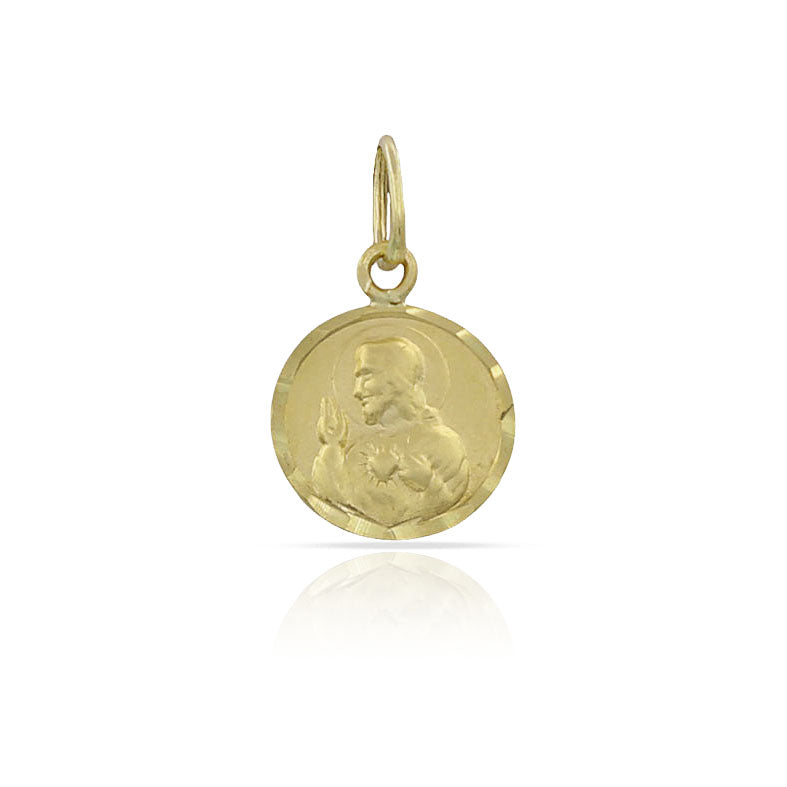 MEDALLA ORO 18KL LENTEJA ESCAPULARIO - 8MM