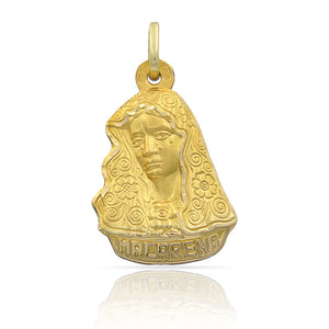 MEDALLA ORO 18KL MACARENA - 12x18MM - Peso: 1.30 gr 
