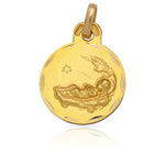 MEDALLA ORO 18KL NIÑO EN PAJA DE 15MM - Peso: 1.70 gr 