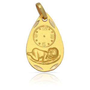 MEDALLA ORO 18KL RELOJ - 12X20 MM - Peso: 1.45 gr 