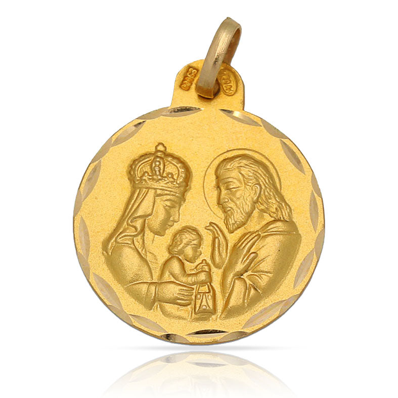 MEDALLA ORO 18KL SAGRADA FAMILIA-17MM - Peso: 2.00 gr 