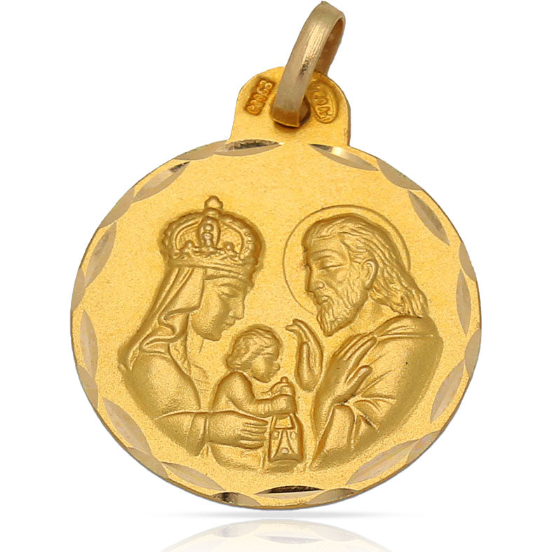 MEDALLA ORO 18KL SAGRADA FAMILIA - 19MM - Peso: 2.35 gr 