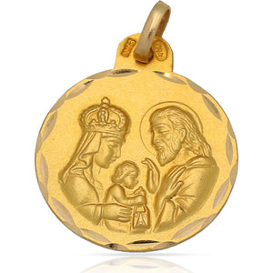 MEDALLA ORO 18KL SAGRADA FAMILIA - 19MM - Peso: 2.50 gr 