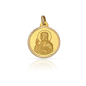 MEDALLA ORO 18KL SAGRADO CORAZON - 16MM - Peso: 1.95 gr 