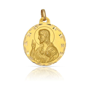 MEDALLA ORO 18KL SAGRADO CORAZON - 18MM - Peso: 2.05 gr 