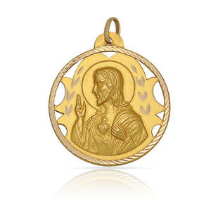 MEDALLA ORO 18KL SAGRADO CORAZON - 20MM - Peso: 2.70 gr 