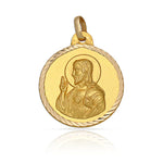 MEDALLA ORO 18KL SAGRADO CORAZON - 20MM - Peso: 2.75 gr 