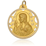 MEDALLA ORO 18KL SAGRADO CORAZON - 22MM - Peso: 3.00 gr 