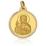 MEDALLA ORO 18KL SAGRADO CORAZON - 22MM - Peso: 3.10 gr 