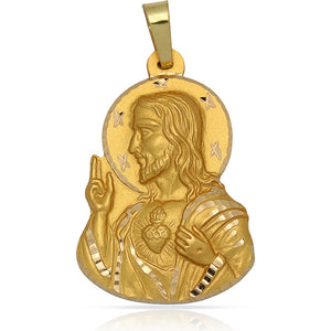 MEDALLA ORO 18KL SAGRADO CORAZON 26X40MM - Peso: 7.10 gr 