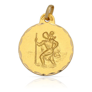 MEDALLA ORO 18KL SAN CRISTOBAL - 19MM - Peso: 2.40 gr 
