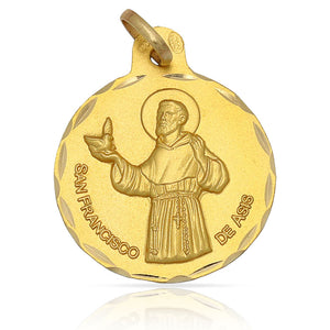 MEDALLA ORO 18KL SAN FRANCISCO DE ASIS - Peso: 3.00 gr 