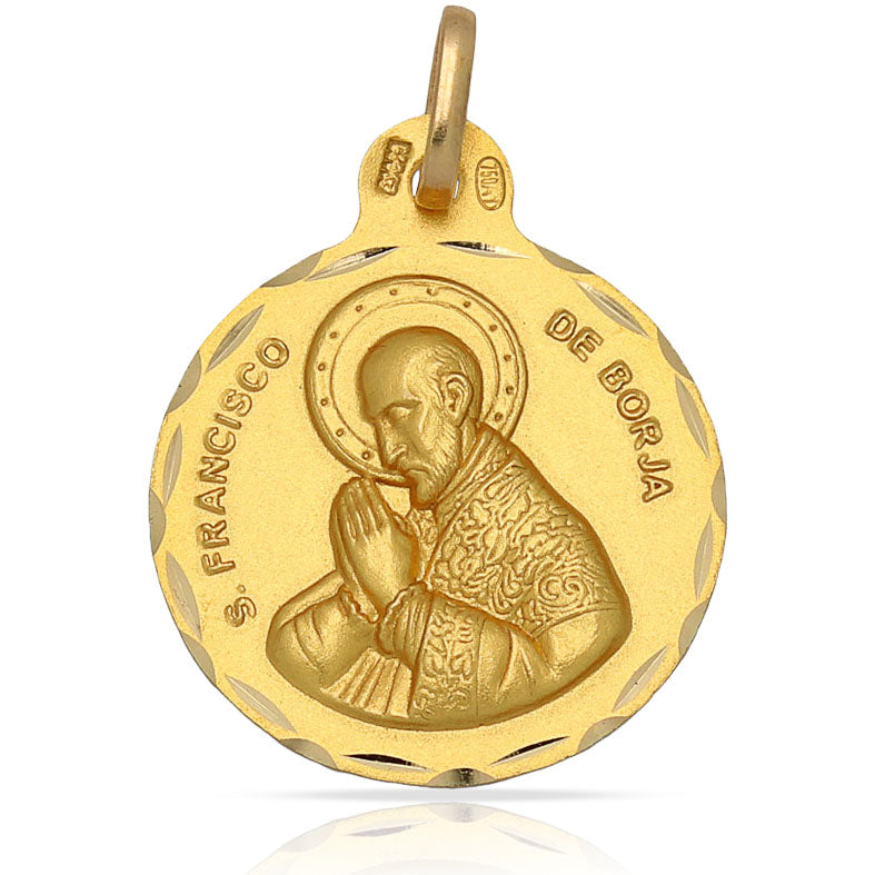 MEDALLA ORO 18KL SAN FRANCISCO DE BORJA - Peso: 3.00 gr 