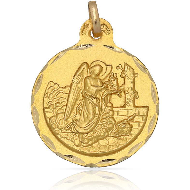 MEDALLA ORO 18KL SAN GABRIEL- 21MM - Peso: 2.85 gr 
