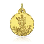 MEDALLA ORO 18KL SAN RAFAEL - 18MM - Peso: 2.10 gr 
