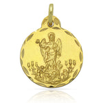 MEDALLA ORO 18KL SAN RAFAEL - 19MM - Peso: 2.50 gr 
