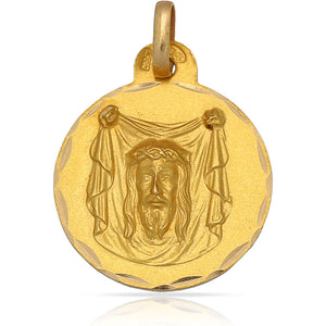 MEDALLA ORO 18KL SANTA FAZ - 17MM - Peso: 2.10 gr 