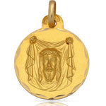 MEDALLA ORO 18KL SANTA FAZ - 19MM - Peso: 2.45 gr 