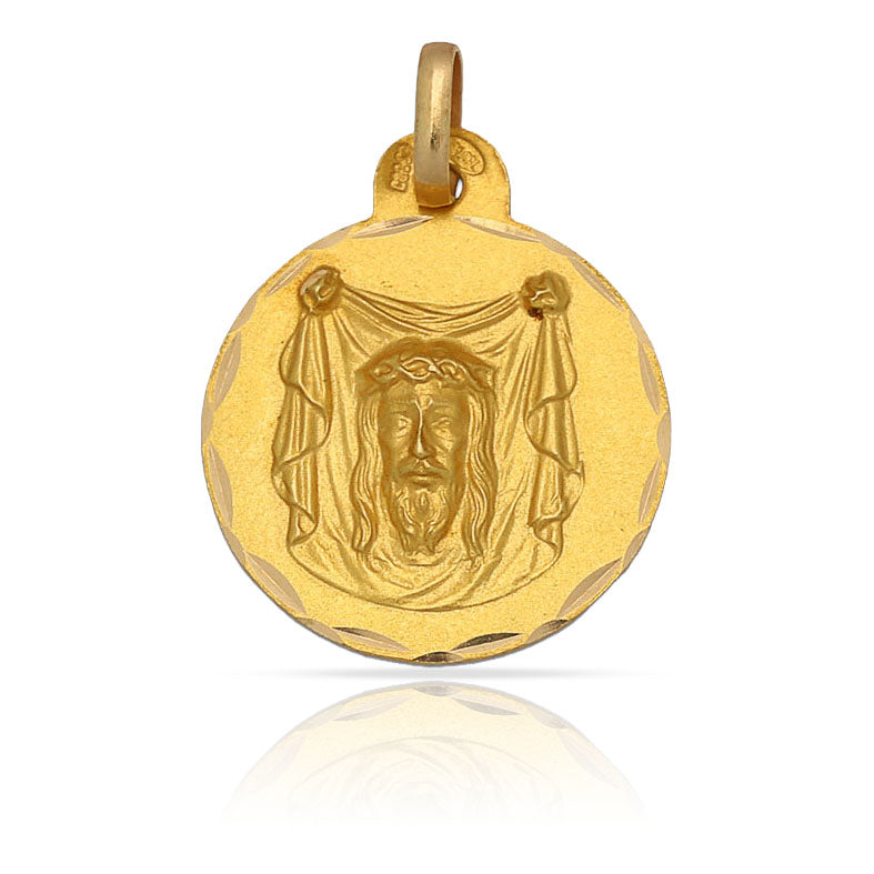 MEDALLA ORO 18KL SANTA FAZ MEDIDA 15MM - Peso: 1.70 gr 