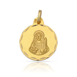 MEDALLA ORO 18KL SANTA LUCIA - 15MM - Peso: 1.65 gr 
