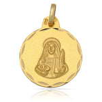 MEDALLA ORO 18KL SANTA LUCIA - 19MM - Peso: 2.45 gr 