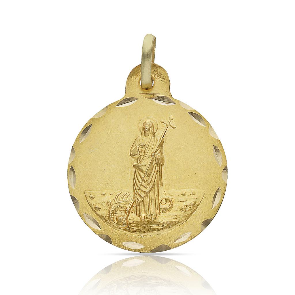 MEDALLA ORO 18KL SANTA MARTA - 21MM - Peso: 3.10 gr 