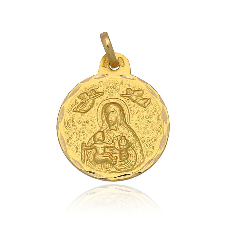 MEDALLA ORO 18KL V. DE CINTA - 15MM - Peso: 1.55 gr 