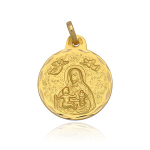 MEDALLA ORO 18KL V. DE CINTA - 15MM - Peso: 1.60 gr 