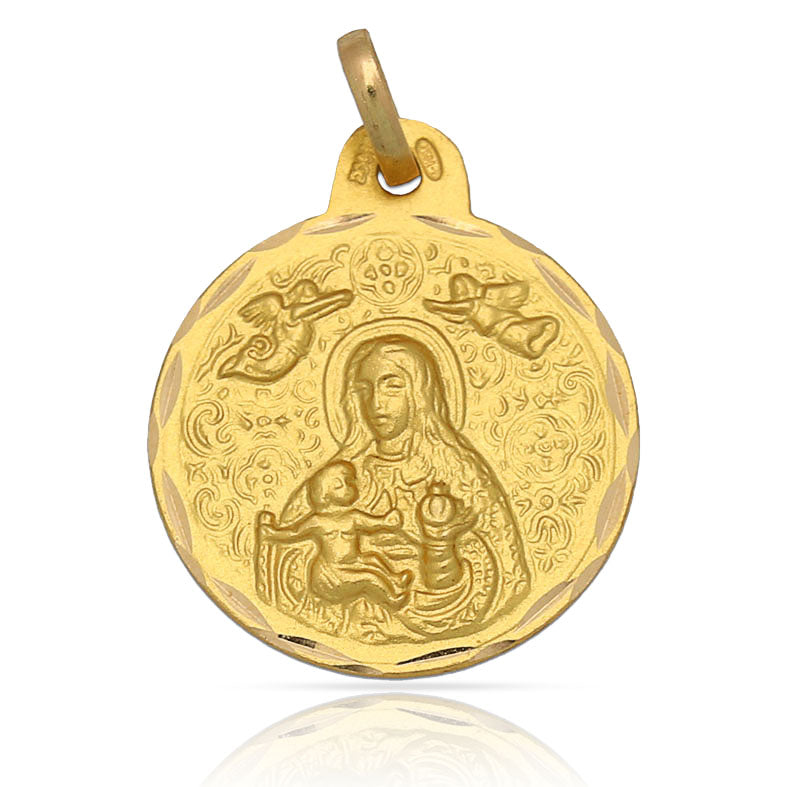 MEDALLA ORO 18KL V. DE CINTA- 17MM - Peso: 2.05 gr 