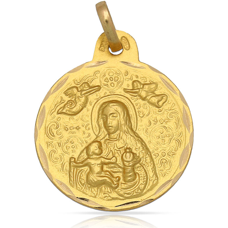 MEDALLA ORO 18KL V. DE CINTA - 19MM - Peso: 2.55 gr 