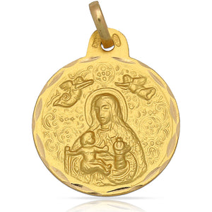 MEDALLA ORO 18KL V. DE CINTA - 19MM - Peso: 2.55 gr 