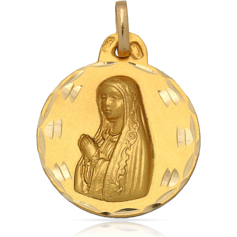 MEDALLA ORO 18KL. V. DE FATIMA - 19MM - Peso: 2.45 gr 