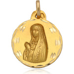 MEDALLA ORO 18KL. V. DE FATIMA - 19MM - Peso: 2.45 gr 