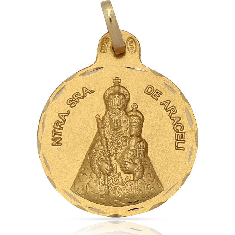 MEDALLA ORO 18KL V. DE LA ARACELI- 21MM - Peso: 2.80 gr 